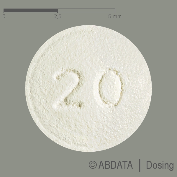 Verpackungsbild (Packshot) von DASATINIB-ratiopharm 20 mg Filmtabletten