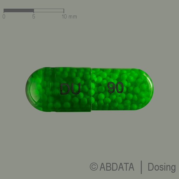 Verpackungsbild (Packshot) von DULOXETIN Glenmark 90 mg magensaftres.Hartkapseln