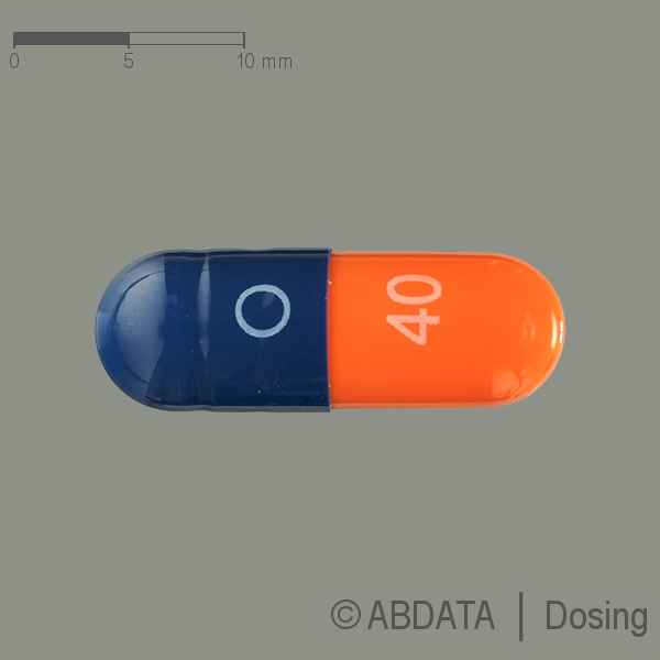 Verpackungsbild (Packshot) von OMEPRAZOL Hennig 40 mg magensaftres.Hartkaps.