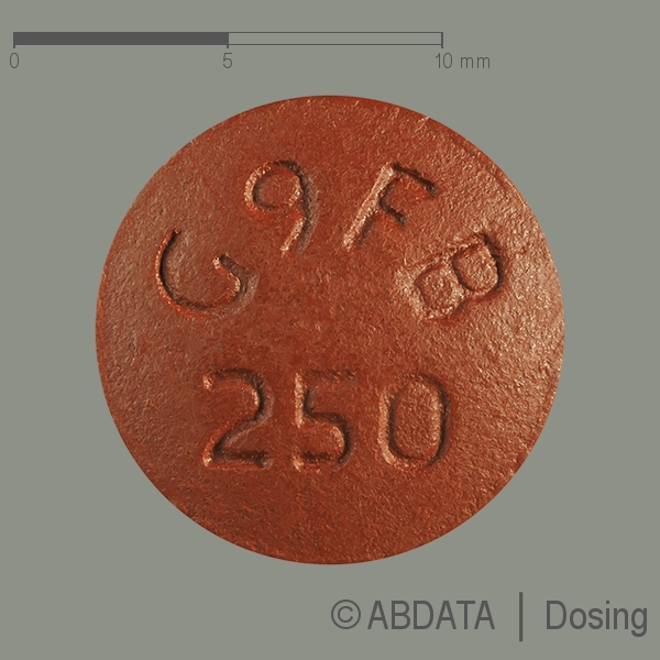 Verpackungsbild (Packshot) von GEFITINIB beta 250 mg Filmtabletten