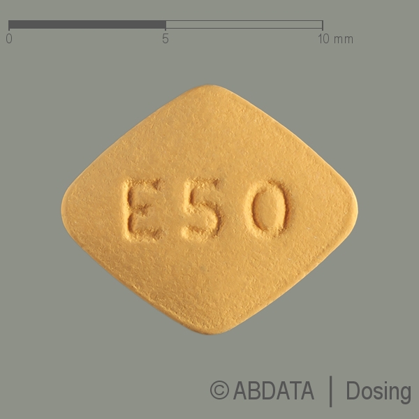 Verpackungsbild (Packshot) von EPLERENON AbZ 50 mg Filmtabletten