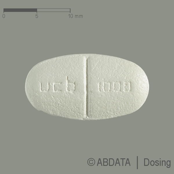Verpackungsbild (Packshot) von LEVETIRACETAM UCB 1000 mg Filmtabletten