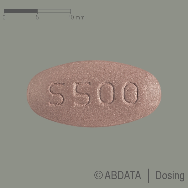 Verpackungsbild (Packshot) von ABIRATERON SUN 500 mg Filmtabletten