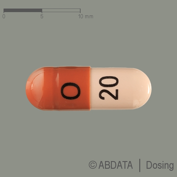 Verpackungsbild (Packshot) von OMEPRAZOL BASICS 20 mg magensaftresist.Hartkapseln