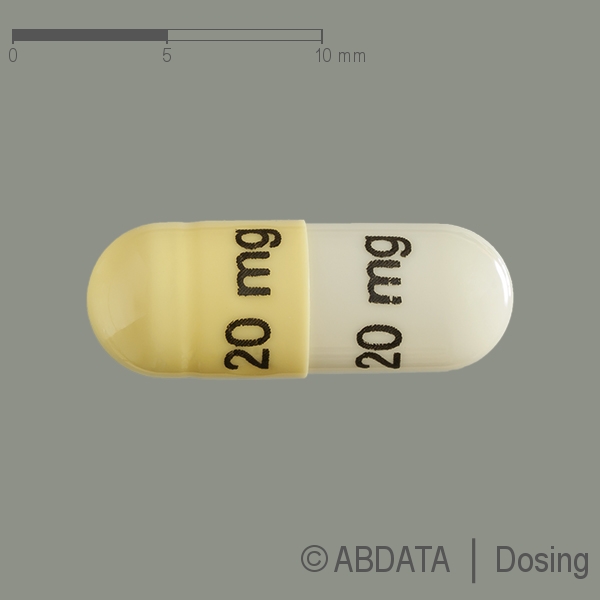 Verpackungsbild (Packshot) von ESOMEPRAZOL Ethypharm 20 mg magensaftres.Hartkaps.