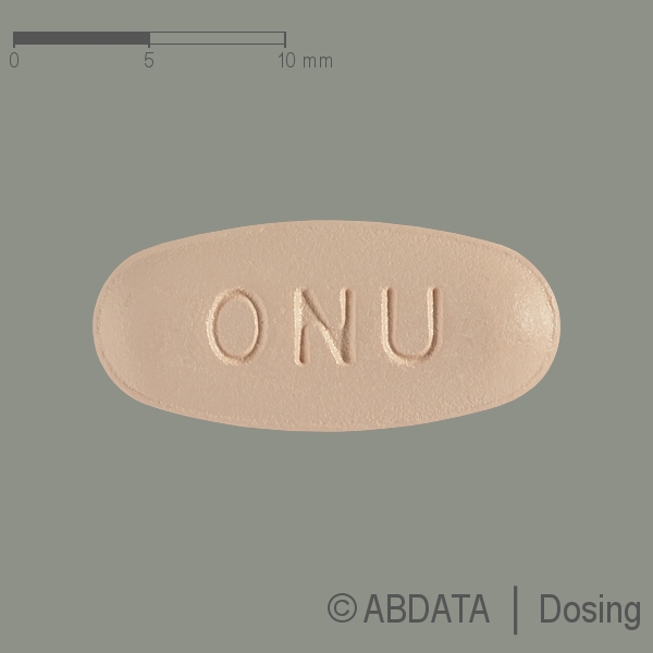 Verpackungsbild (Packshot) von ONUREG 200 mg Filmtabletten