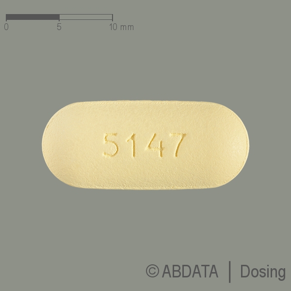 Verpackungsbild (Packshot) von TEVETEN Plus HCT 600 mg/12,5 mg Filmtabletten