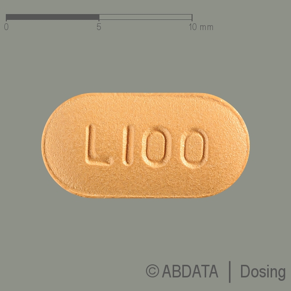 Verpackungsbild (Packshot) von LAMIVUDIN Aurobindo 100 mg Filmtabletten