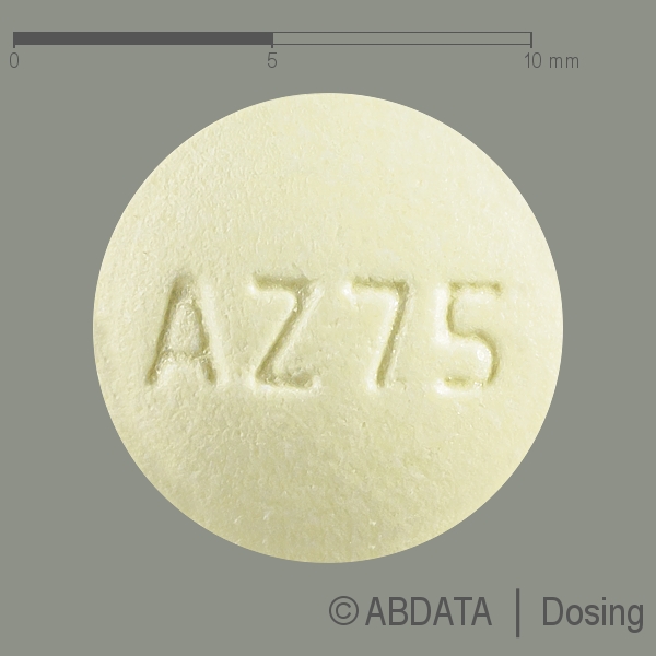 Verpackungsbild (Packshot) von AZATHIOPRIN AL 75 mg Filmtabletten