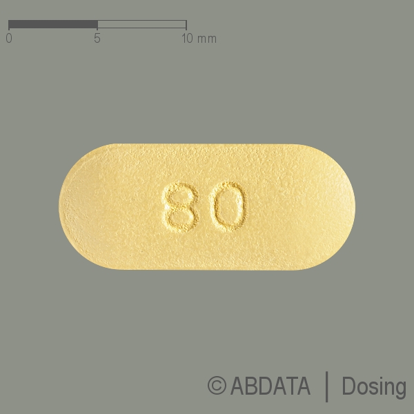 Verpackungsbild (Packshot) von FEBUXOSTAT-1A Pharma 80 mg Filmtabletten