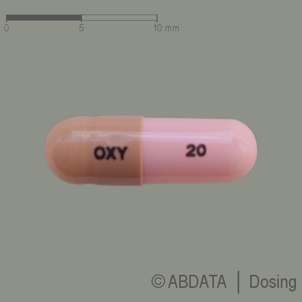 Verpackungsbild (Packshot) von OXYCODON-HCl beta akut 20 mg Hartkapseln