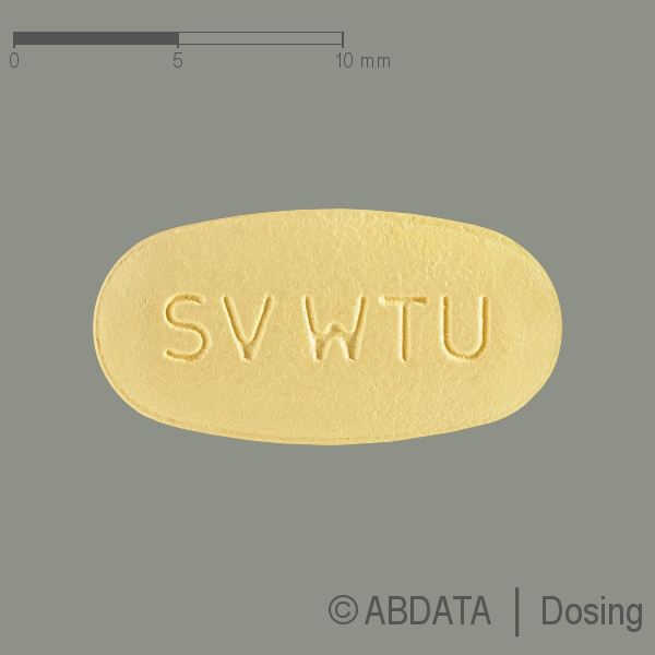 Verpackungsbild (Packshot) von TRIUMEQ 5 mg/60 mg/30 mg Tab.z.H.Susp.z.Einn.Kind