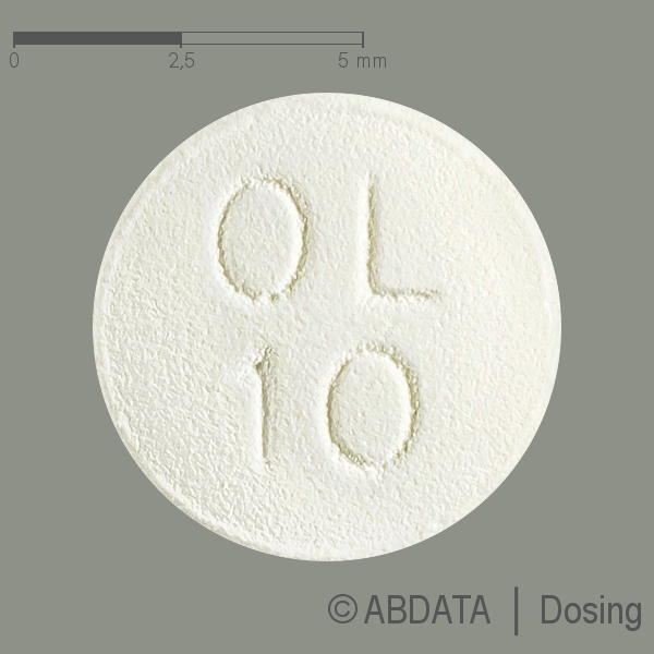 Verpackungsbild (Packshot) von OLMESARTAN AbZ 10 mg Filmtabletten