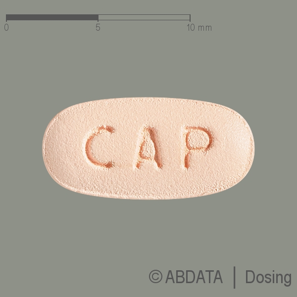 Verpackungsbild (Packshot) von CAPECITABIN Glenmark 150 mg Filmtabletten