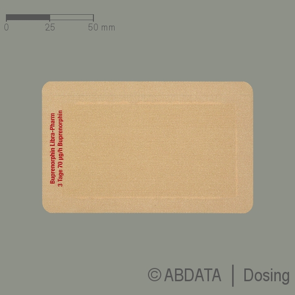 Verpackungsbild (Packshot) von BUPRENORPHIN Libra-Pharm 3 Tage 70 μg/h 40mg/Pfl.