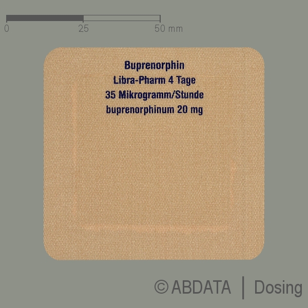 Verpackungsbild (Packshot) von BUPRENORPHIN Libra-Pharm 4 Tage 35 μg/h 20mg/Pfl.