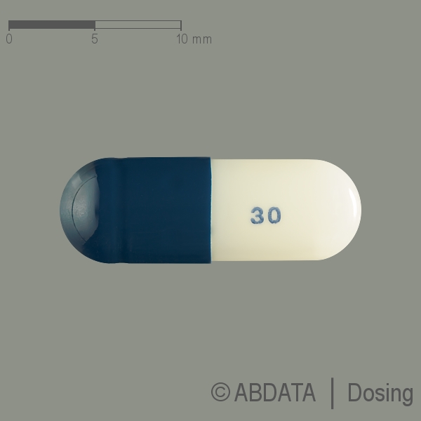 Verpackungsbild (Packshot) von DULOXETIN-1A Pharma 30 mg magensaftres.Hartkapseln