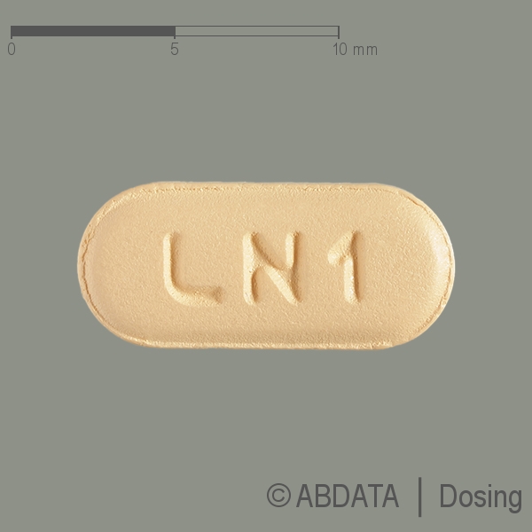 Verpackungsbild (Packshot) von LAMIVUDIN Mylan 100 mg Filmtabletten