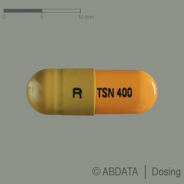 Verpackungsbild (Packshot) von TAMSULOSIN BASICS 0,4 mg Hartkaps.retard.SUN