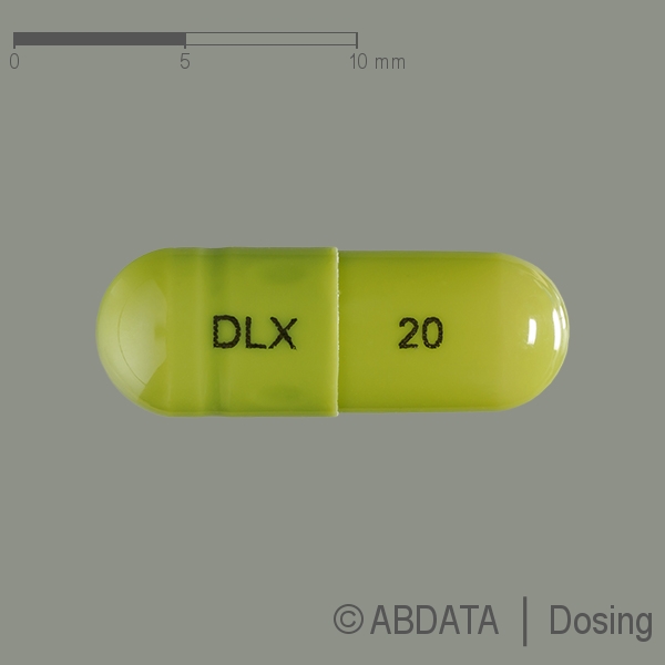Verpackungsbild (Packshot) von DULOXETIN Aurobindo 20 mg magensaftres.Hartkapseln