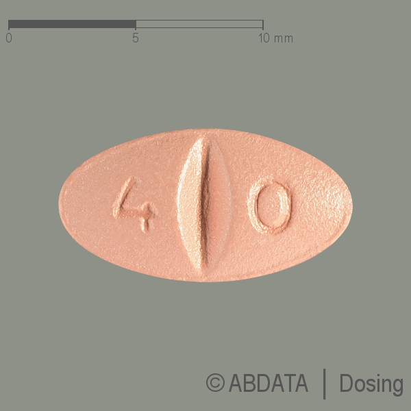 Verpackungsbild (Packshot) von SIMVASTATIN-1A Pharma 40 mg Filmtabletten
