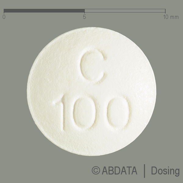 Verpackungsbild (Packshot) von CIPROFLOXACIN STADA 100 mg Filmtabletten