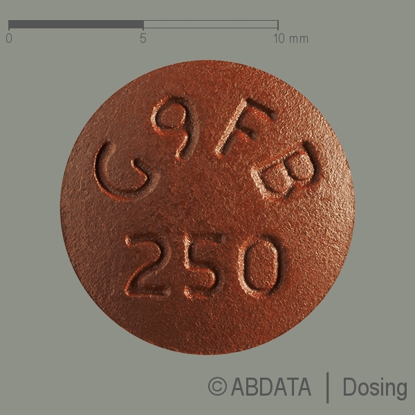 Verpackungsbild (Packshot) von GEFITAD 250 mg Filmtabletten