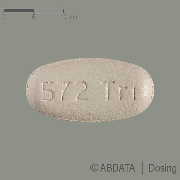 Verpackungsbild (Packshot) von TRIUMEQ 50 mg/600 mg/300 mg Filmtabletten