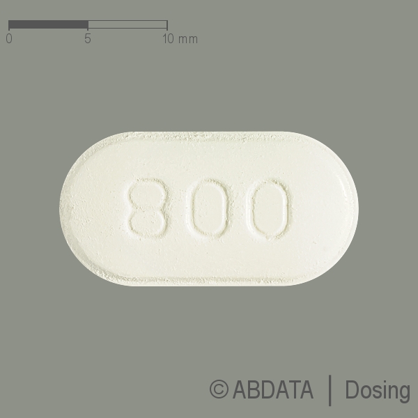 Produktabbildungen für ESLICARBAZEPIN Ascend 800 mg Tabletten in der Vorder-, Hinter- und Seitenansicht.