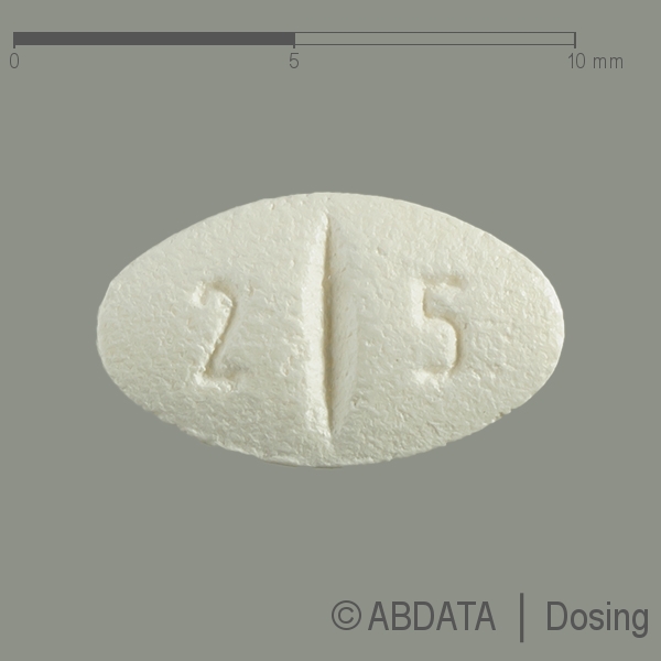 Verpackungsbild (Packshot) von LOSAR Teva 25 mg Filmtabletten